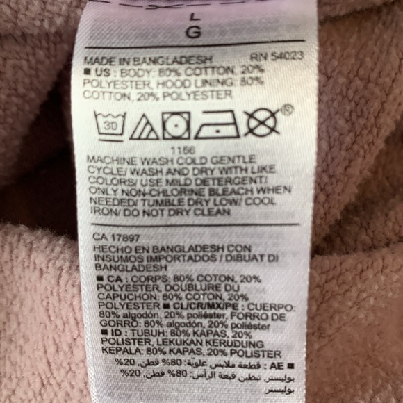 Old Navy unisex hoodie size L pinkish purple tie dye look - Picture 4 of 4